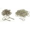 Nickel Plated Locking Keyring Findings & Key Rings with Chain Kit 74 Pcs